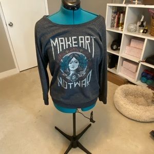 Obey off the shoulder sweatshirt